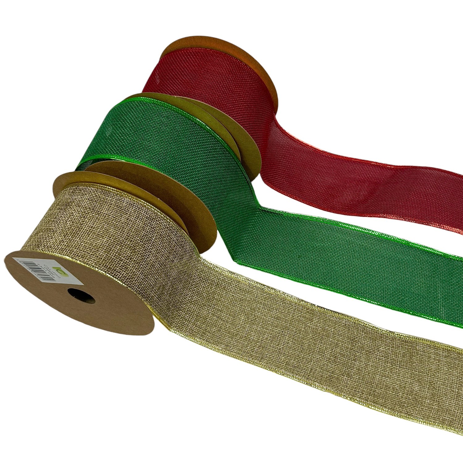 Christmas Floristry Ribbon Hessian Mix 63mm | Wholesale Dutch Flowers UK